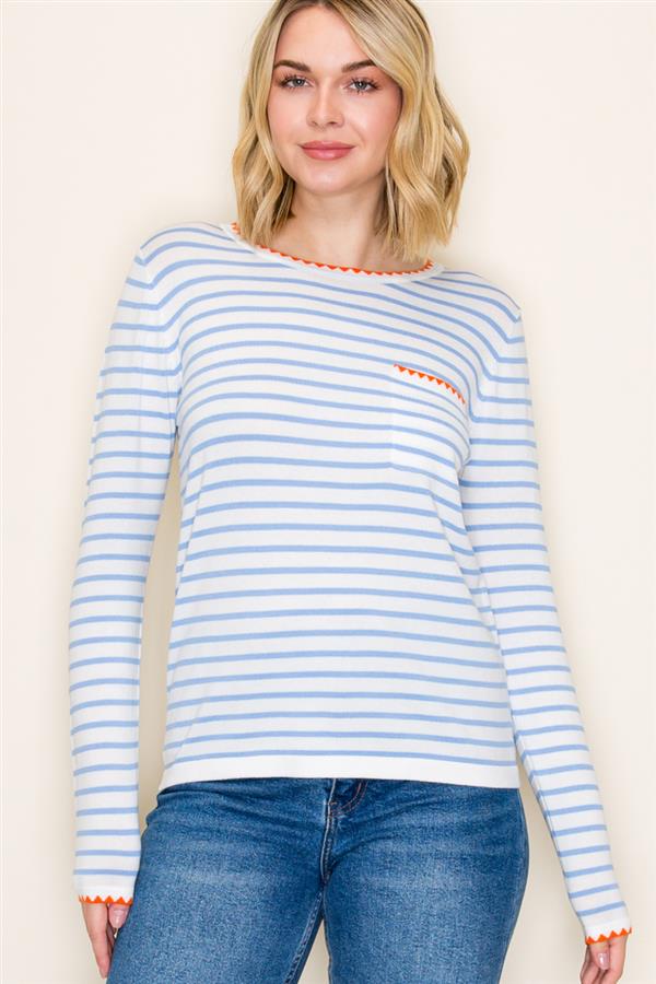 Blanket Stitch Sweater Top