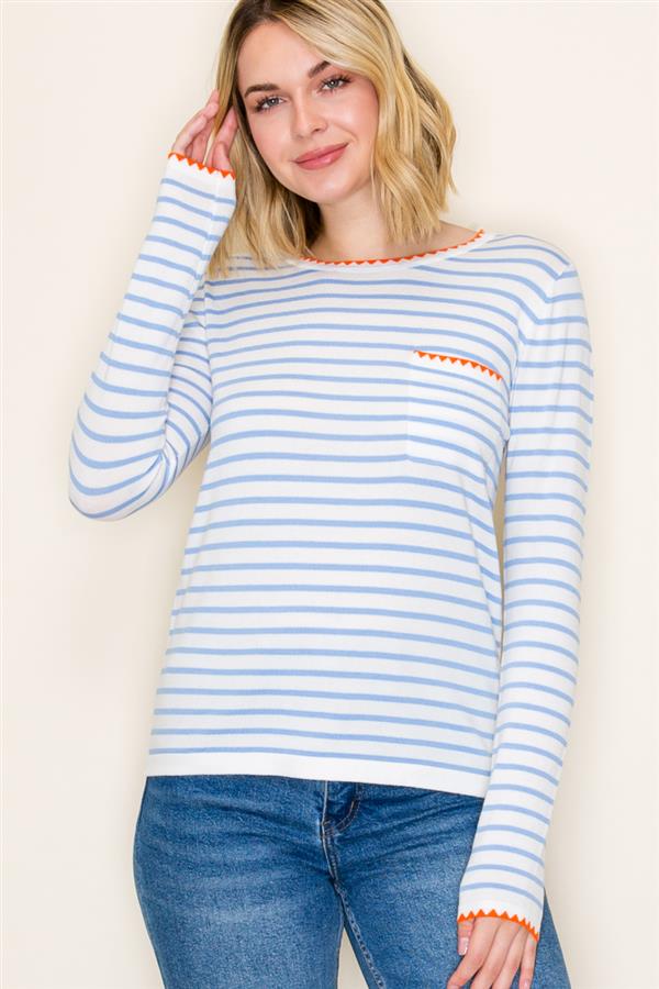 Blanket Stitch Sweater Top