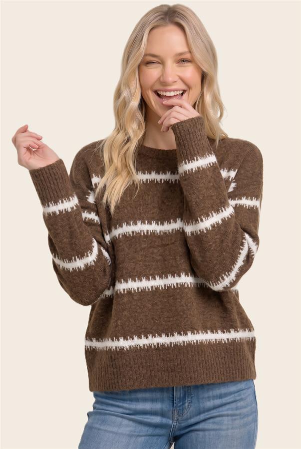 Textured Stripe Sweater