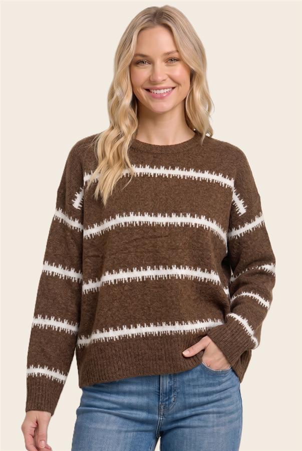 Textured Stripe Sweater
