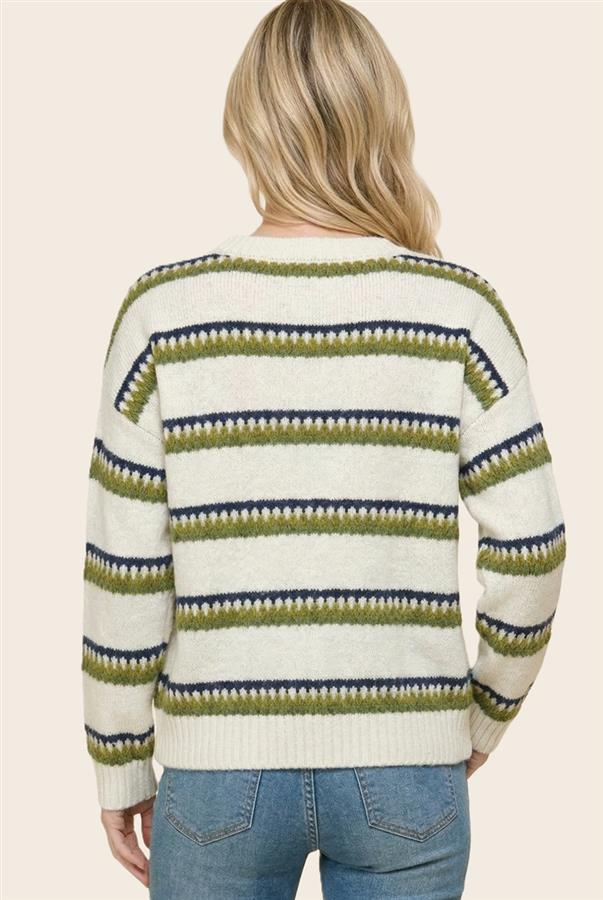 Texture Stripe Sweater