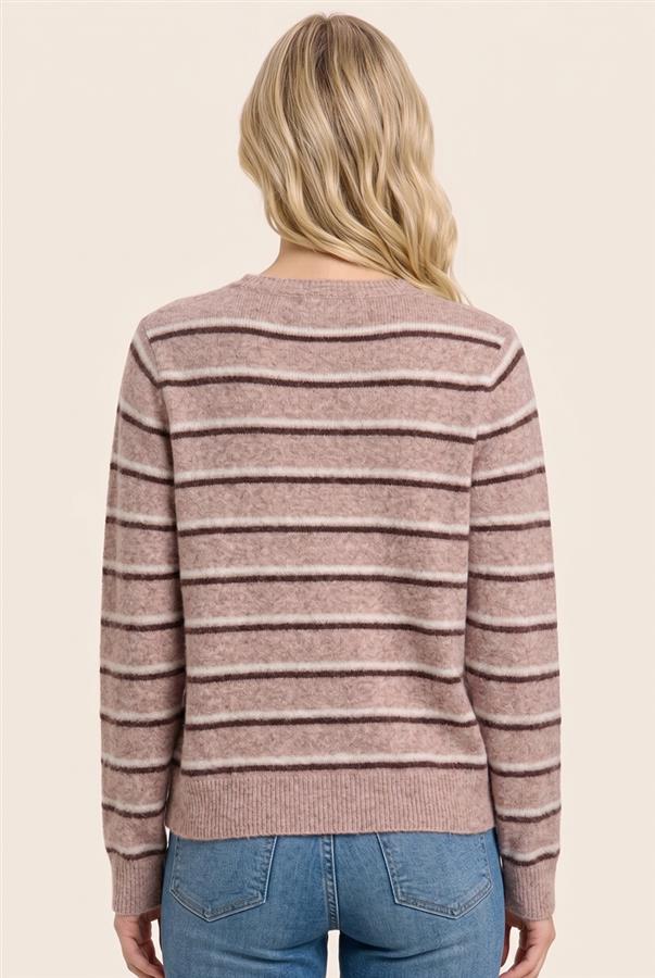 Blush Striped Cardigan