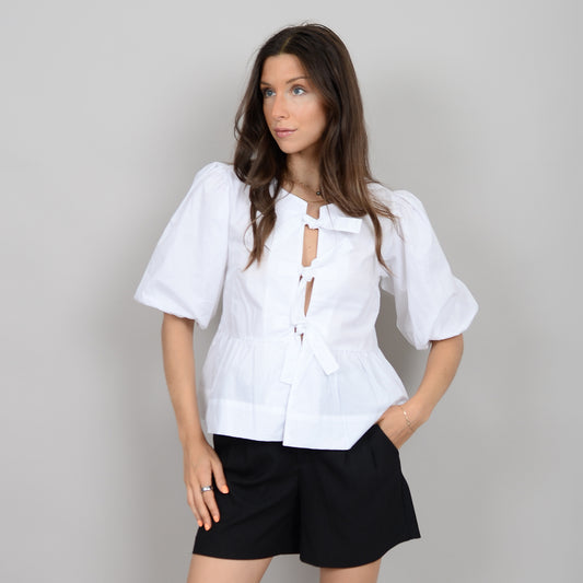 Tally Tie Front Top