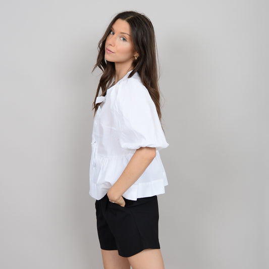 Tally Tie Front Top