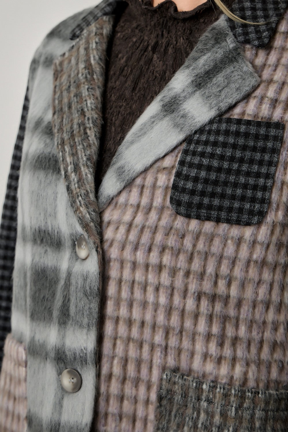 Plaid Mix Blazer