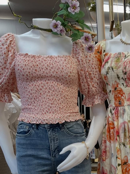 Floral Smocked Top
