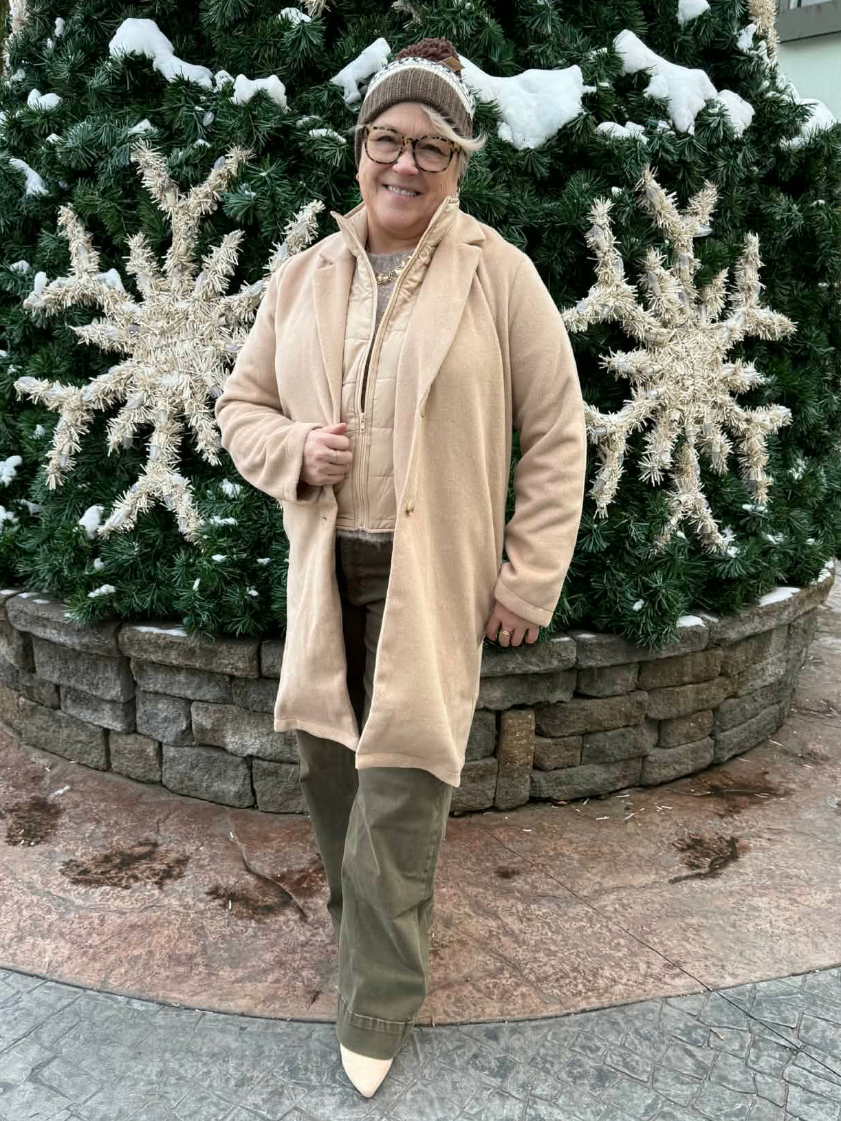 Padded Zipper Contrast Coat