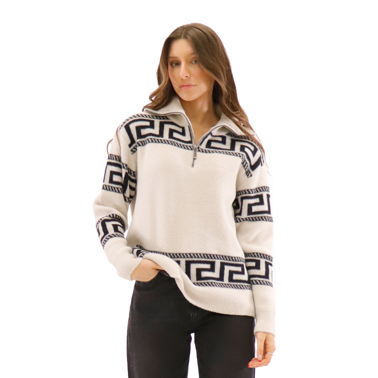 Geometric Pullover Sweater