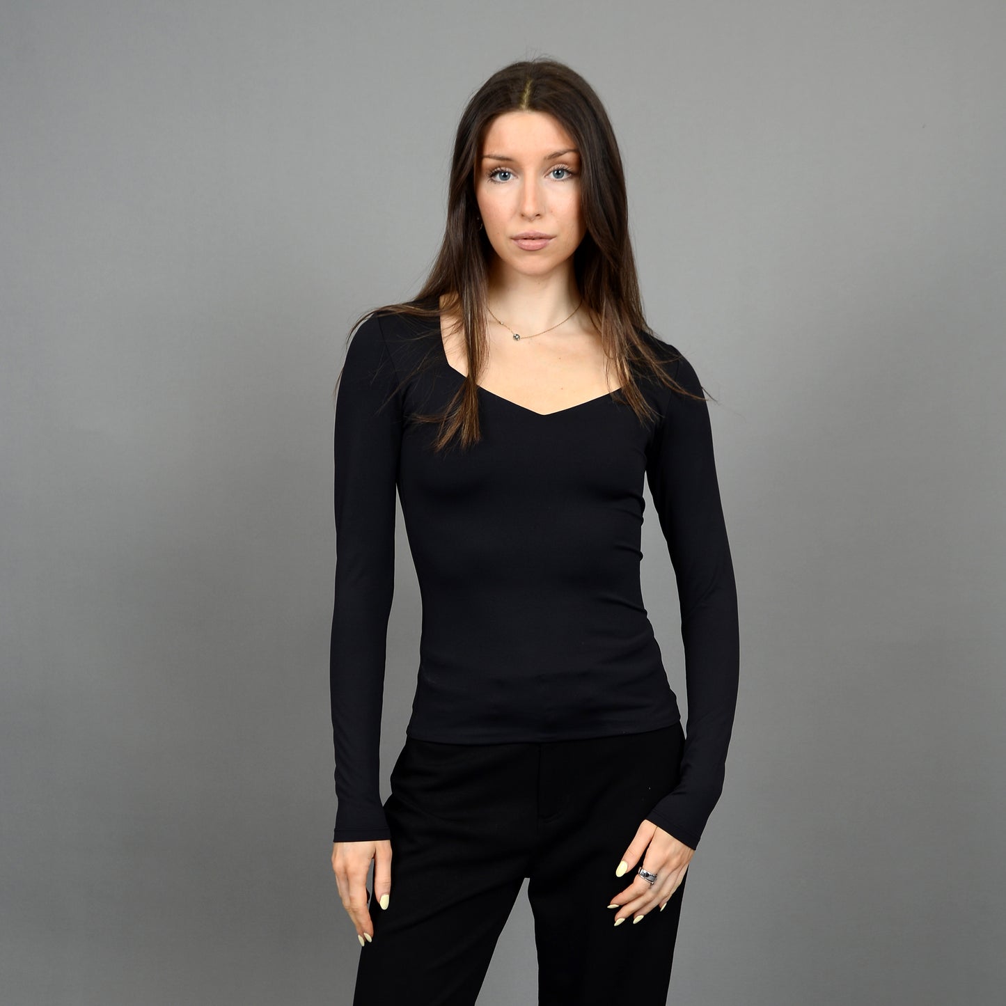 Sanna Sweetheart Top - Black