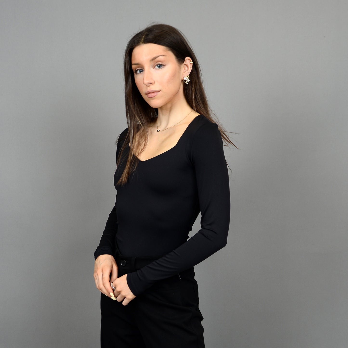 Sanna Sweetheart Top - Black