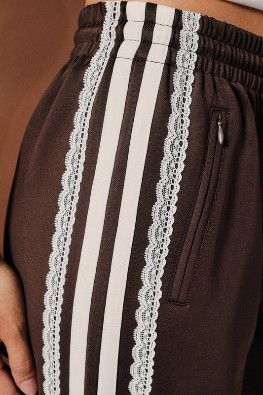 Lace Stripe Track Pants