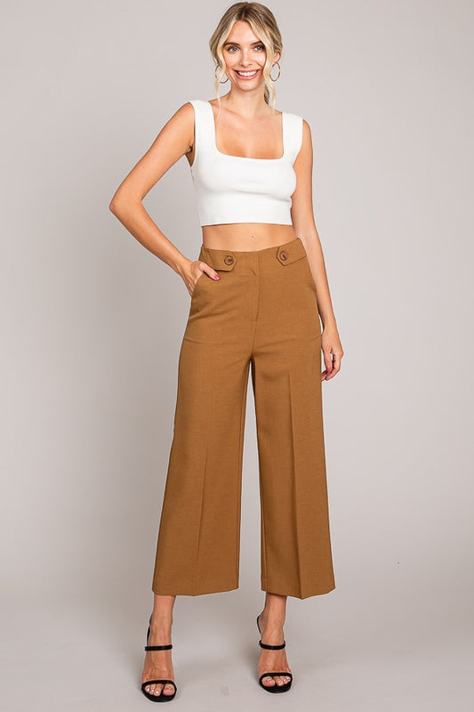 Double Button Tab Pants