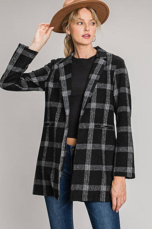 Oversized Checkered Jacket