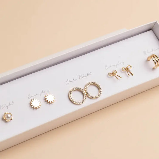Bow Box Earring Set