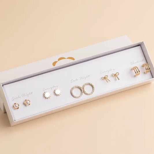 Bow Box Earring Set