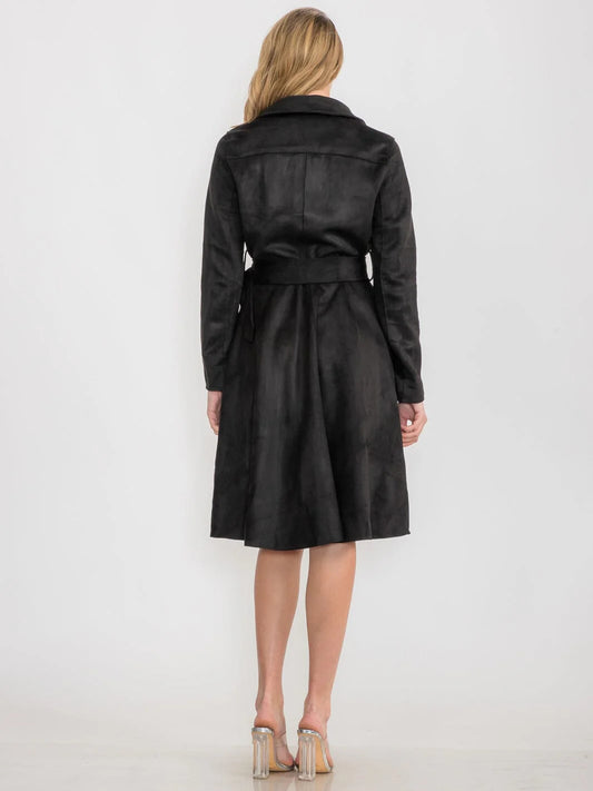 Belted Zipper Dress