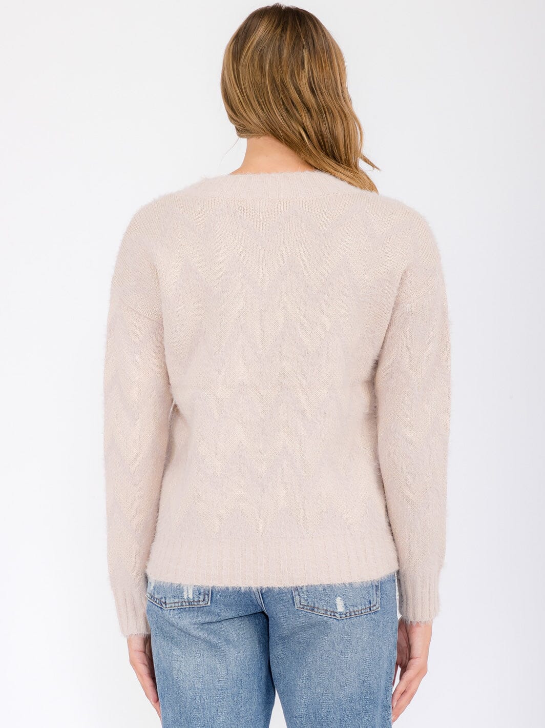 Shimmer Detailed Mauve Sweater