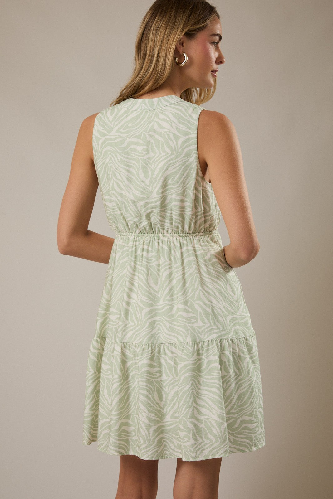 V-Neck Abstract Dress