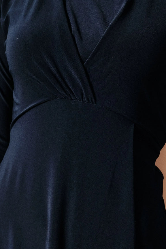 Long Sleeve Tulip Hem Dress
