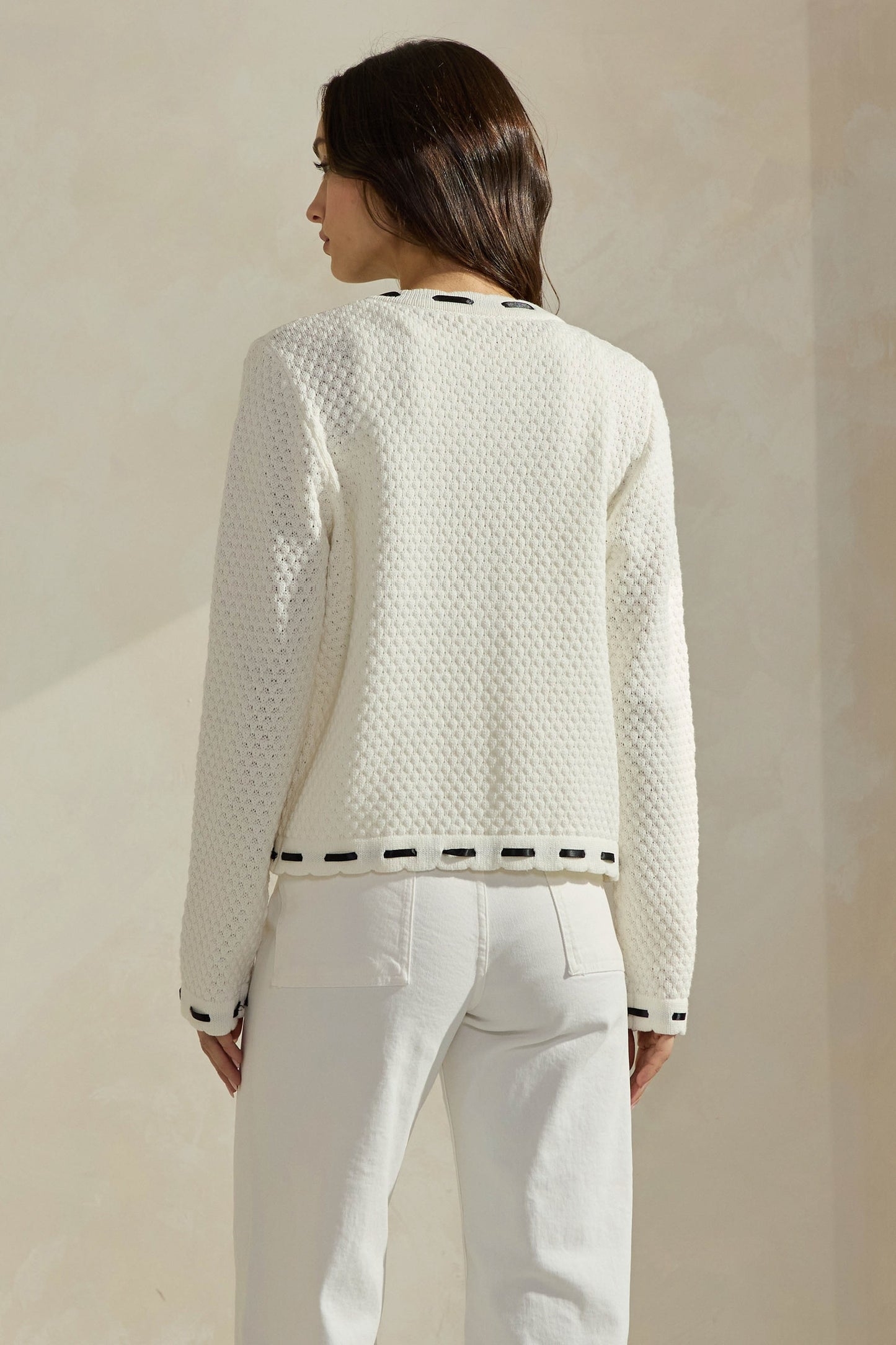 Contrast Trim Cardigan
