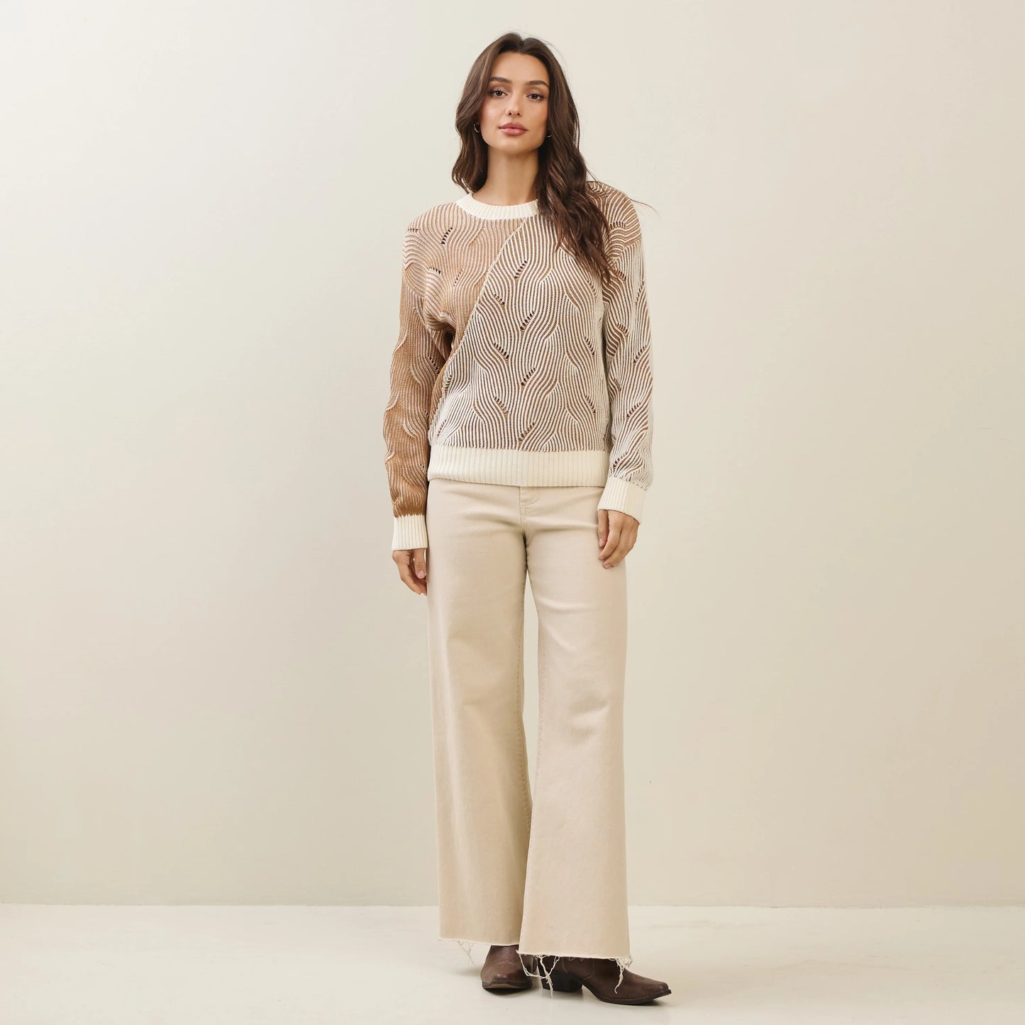 Two Tone Colorblock Sweater