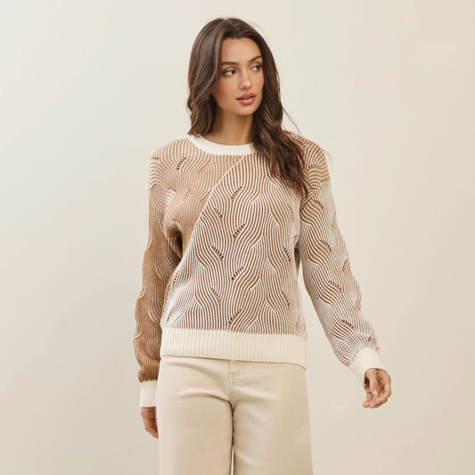 Two Tone Colorblock Sweater