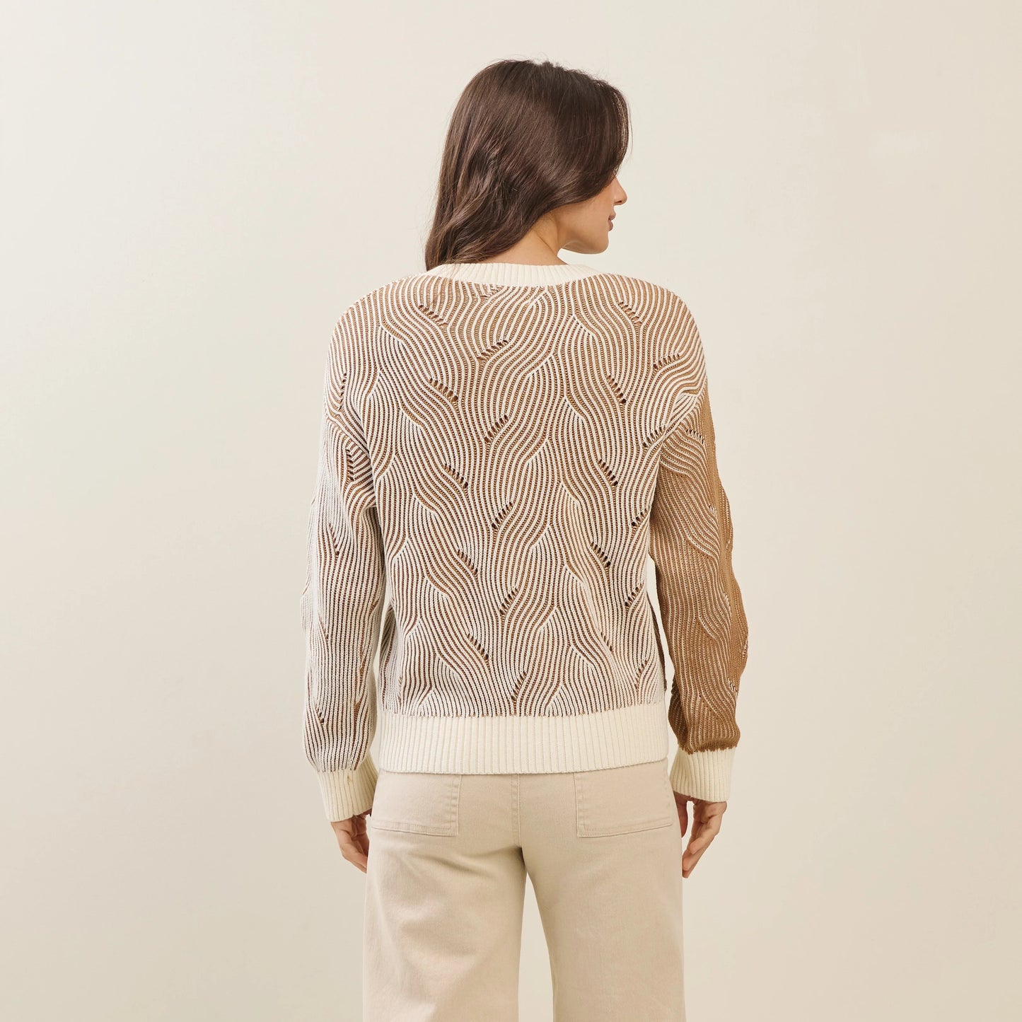 Two Tone Colorblock Sweater