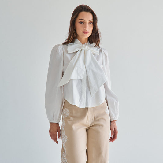 Bow Tie Ivory Top