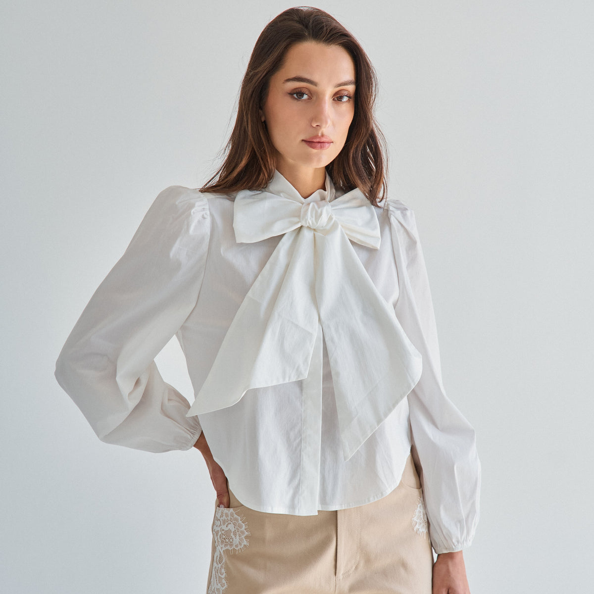 Bow Tie Ivory Top