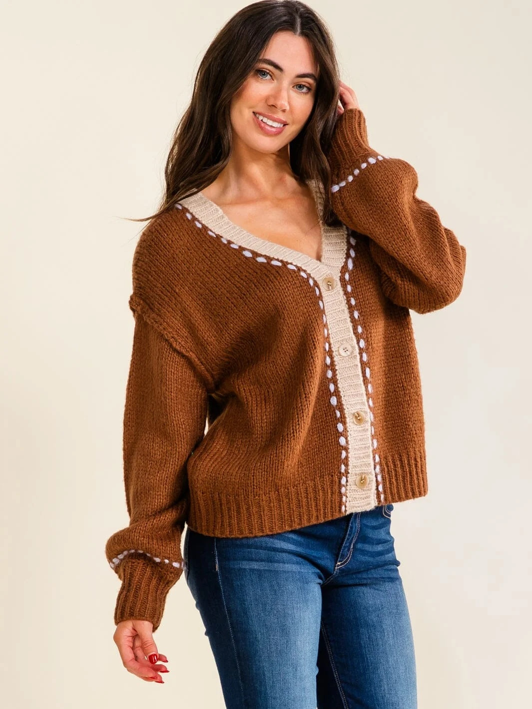 Trim Detail Cardigan