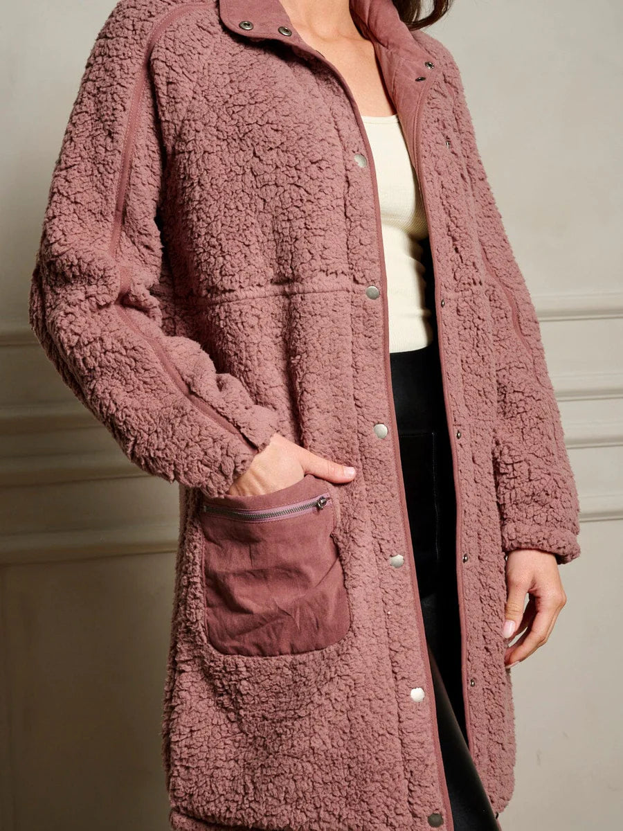Sherpa Pocket Jacket - Mauve