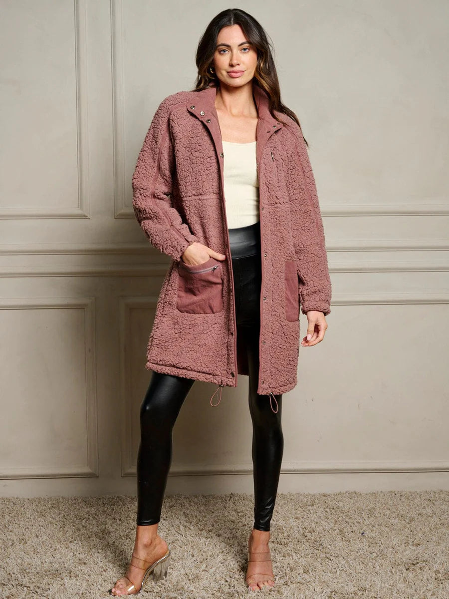 Sherpa Pocket Jacket - Mauve