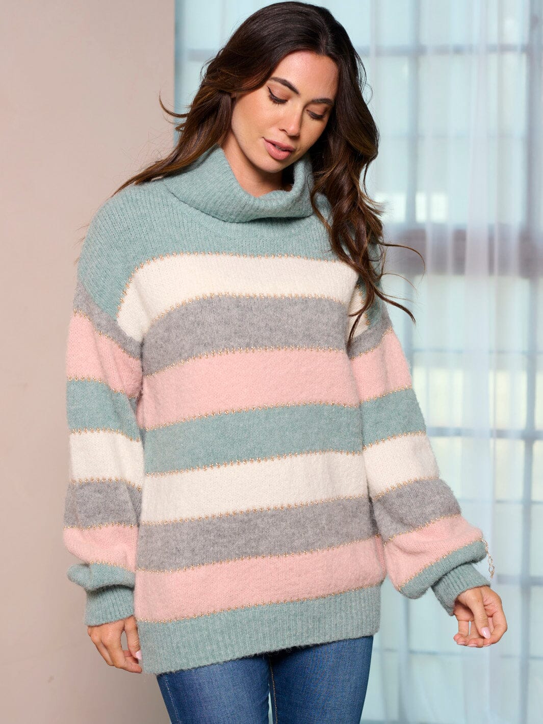 Colorblock Stripe Sweater