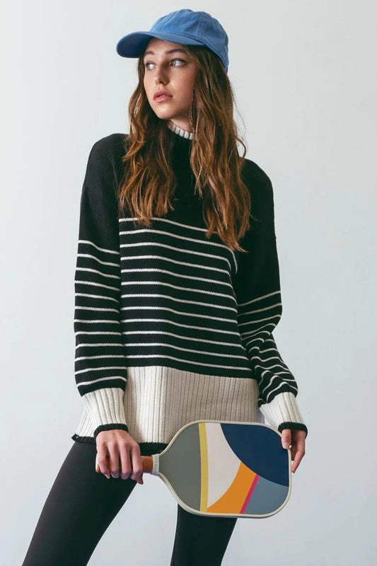 Stripe Contrast Sweater