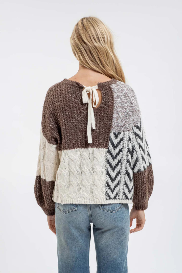 Chevron Colorblock Sweater