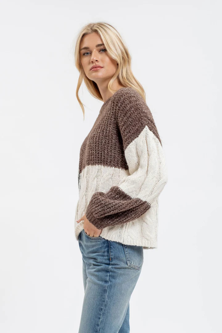 Chevron Colorblock Sweater