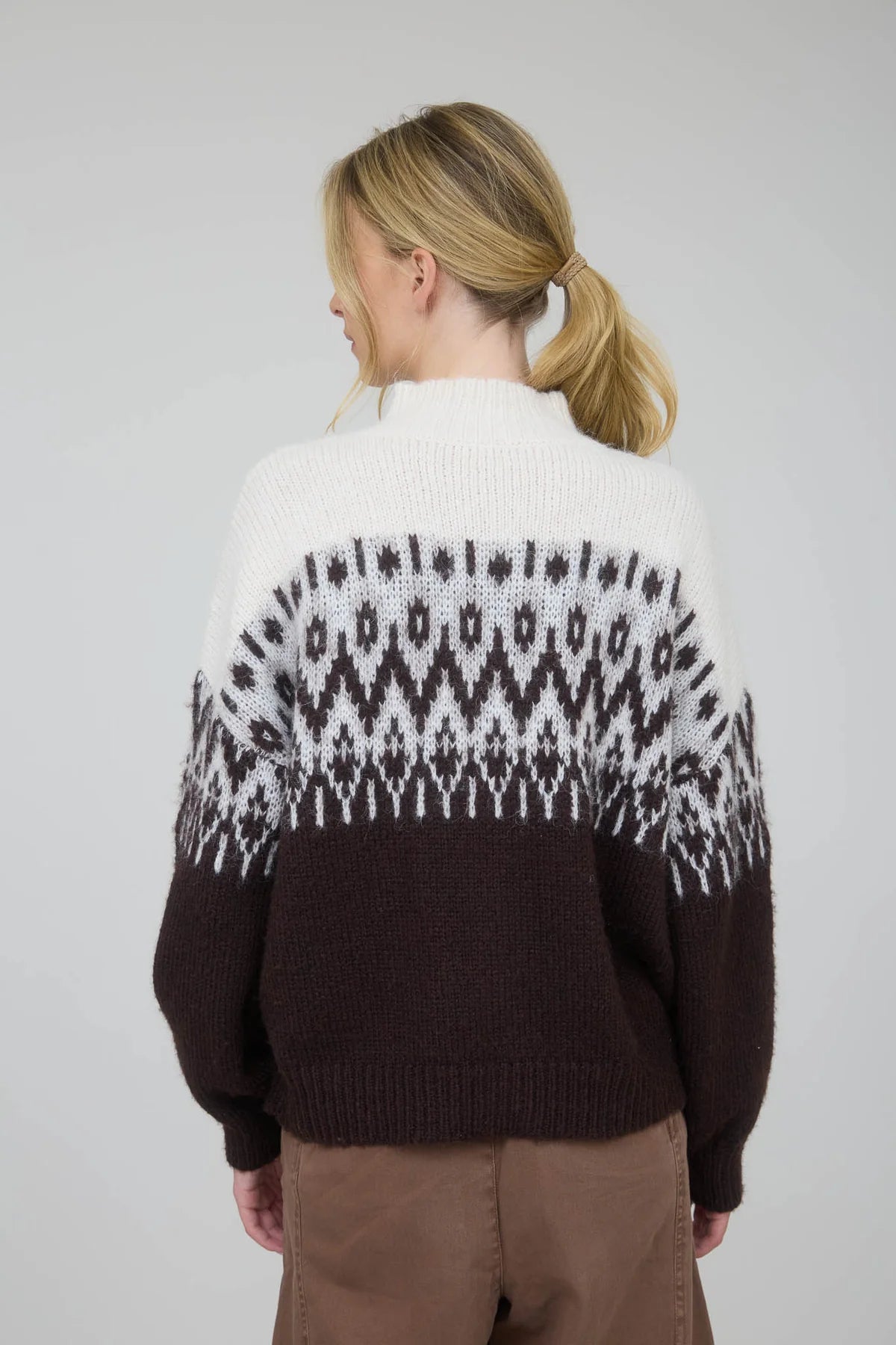 Fair Isle Half Zip Sweater