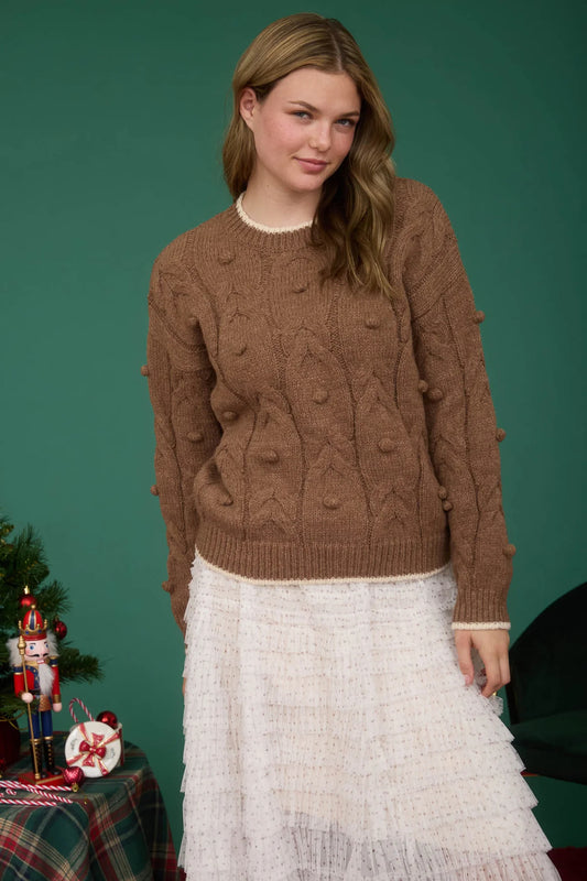 Pom Pom Knit Sweater