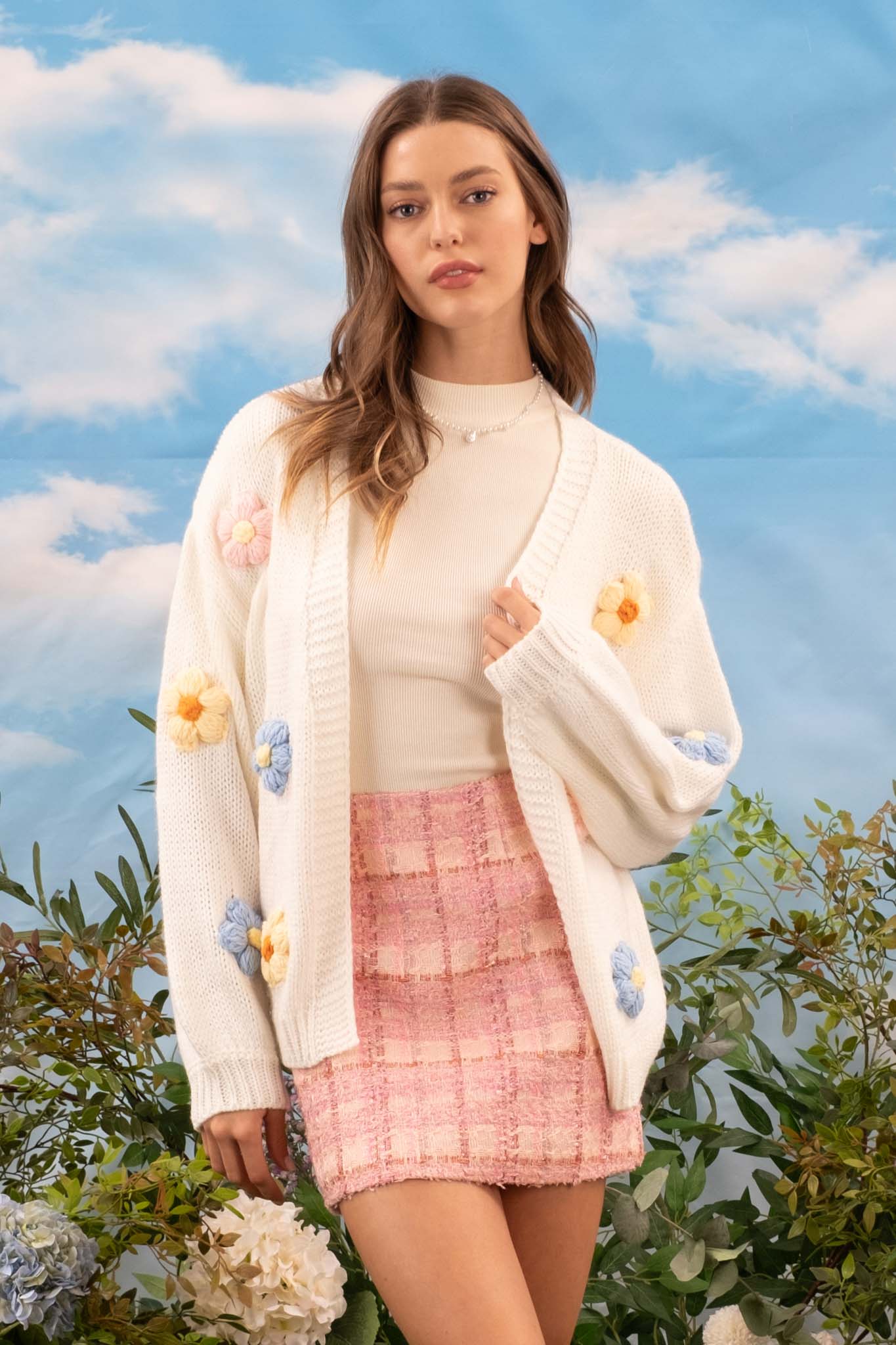 Puff Floral Cardigan
