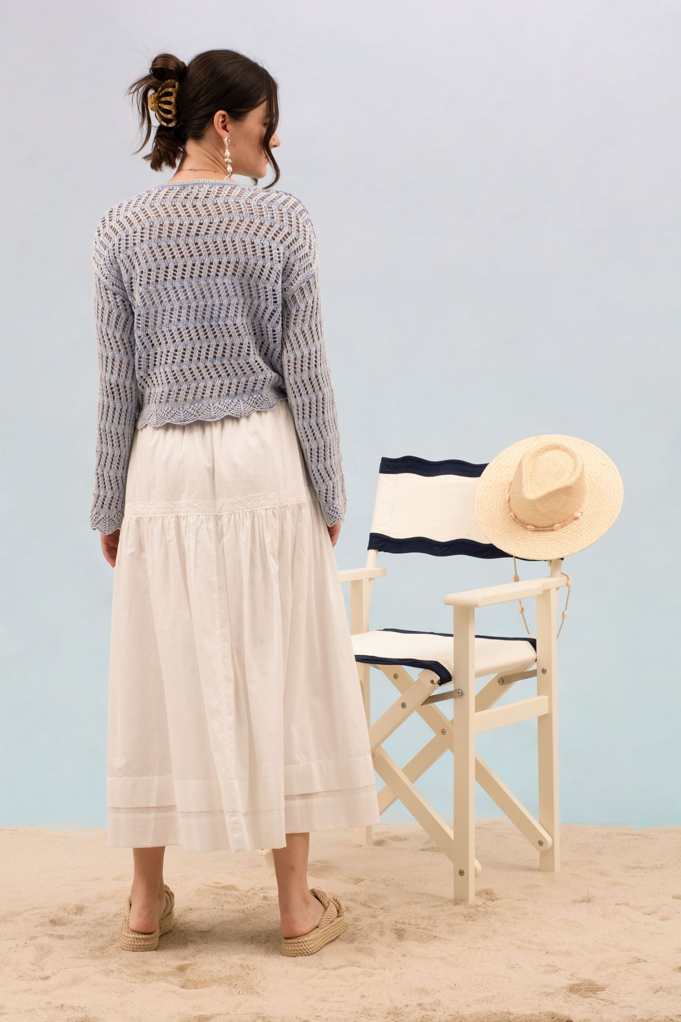 Open Knit Pullover Sweater