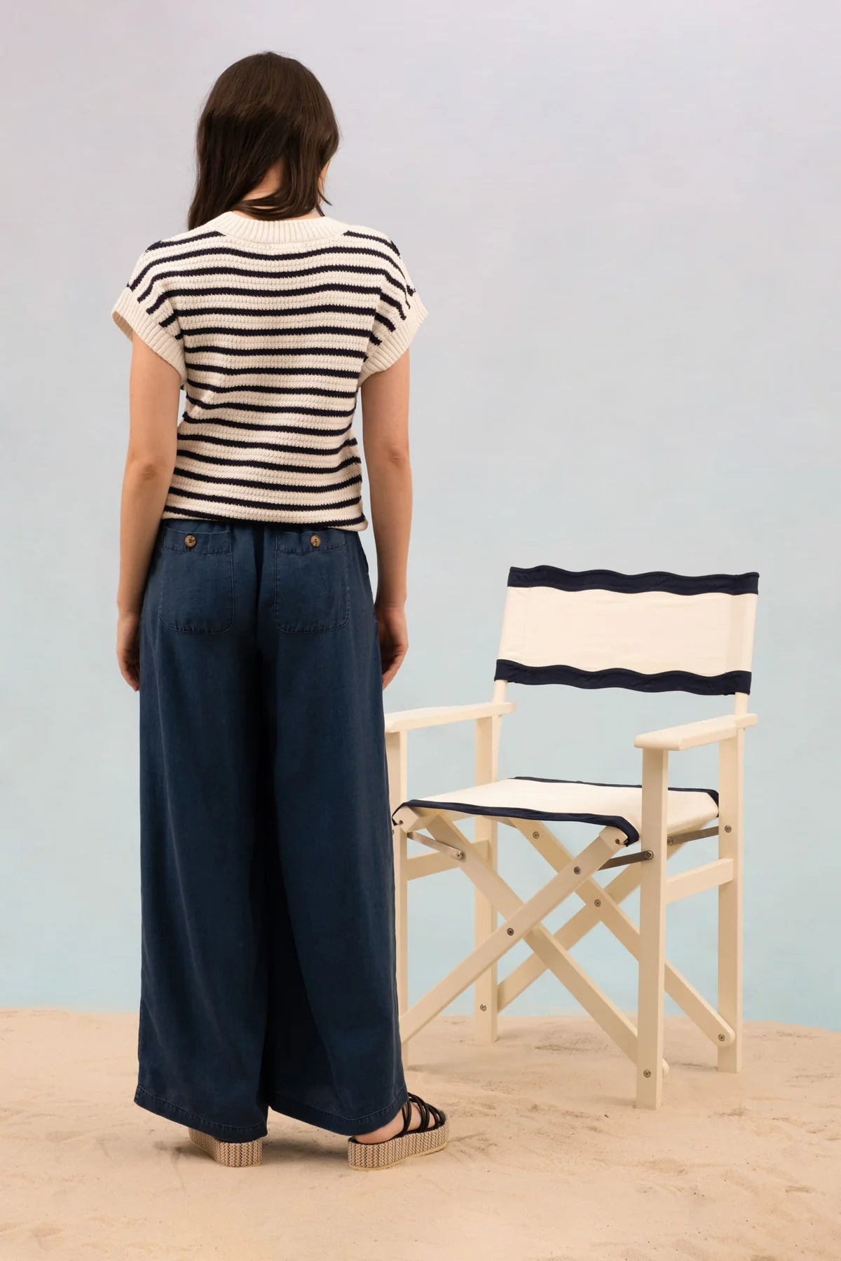 Navy Stripe Pullover Sweater