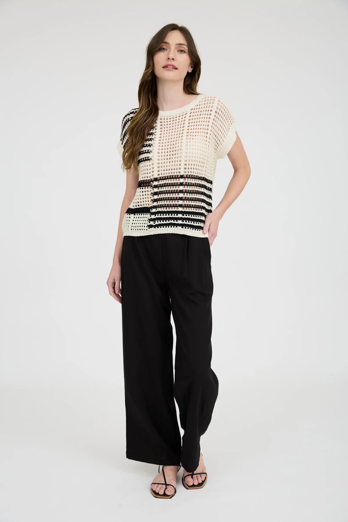 Sheer Crochet Knit Top