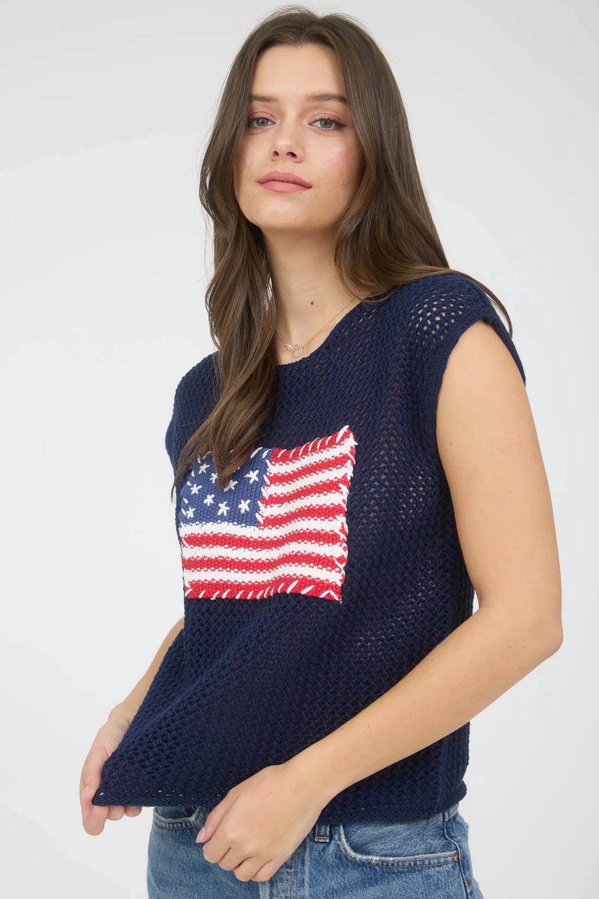 USA Crochet Flag Top