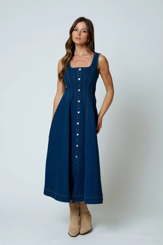 Denim Button Down Dress