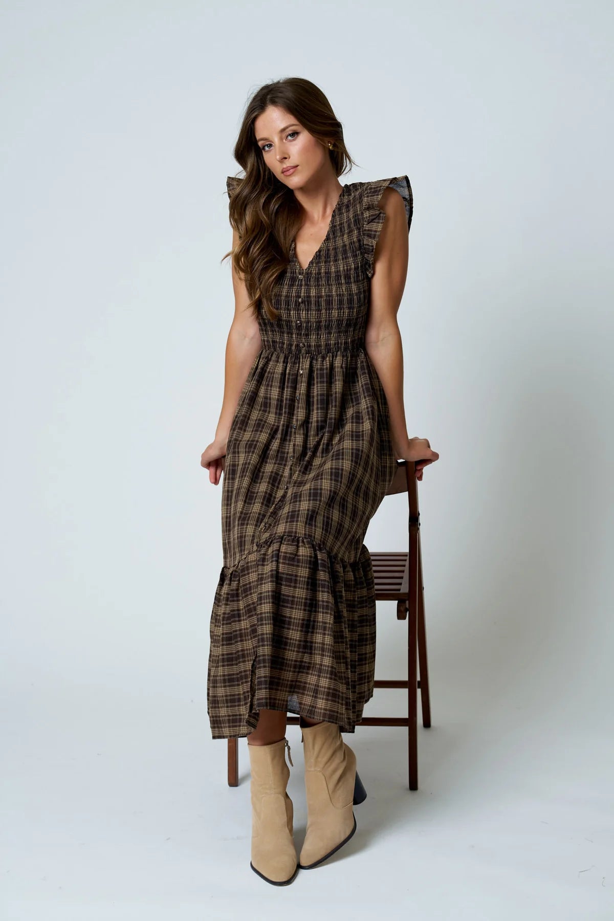 Button Down Midi Dress