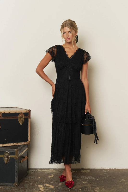 Cap Sleeve Lace Dress