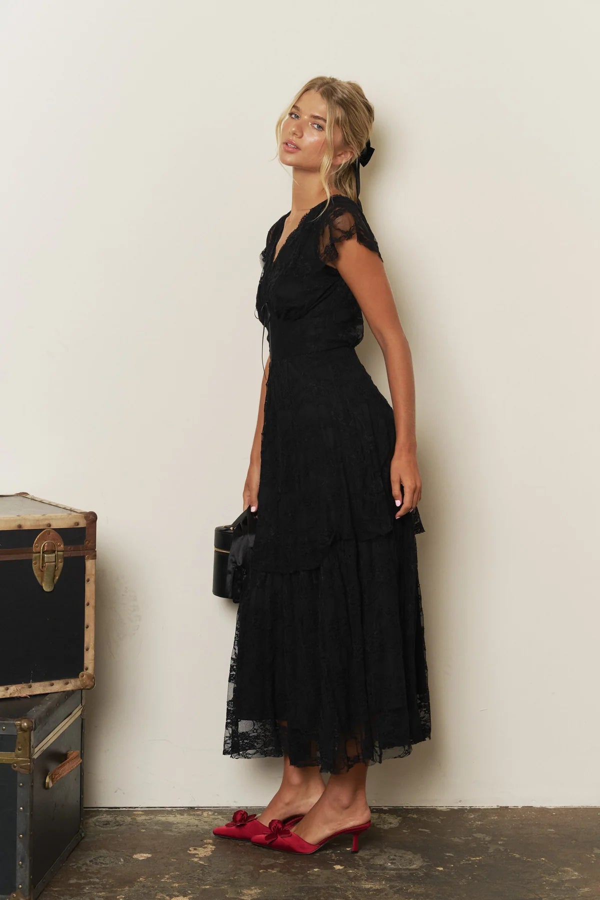 Cap Sleeve Lace Dress