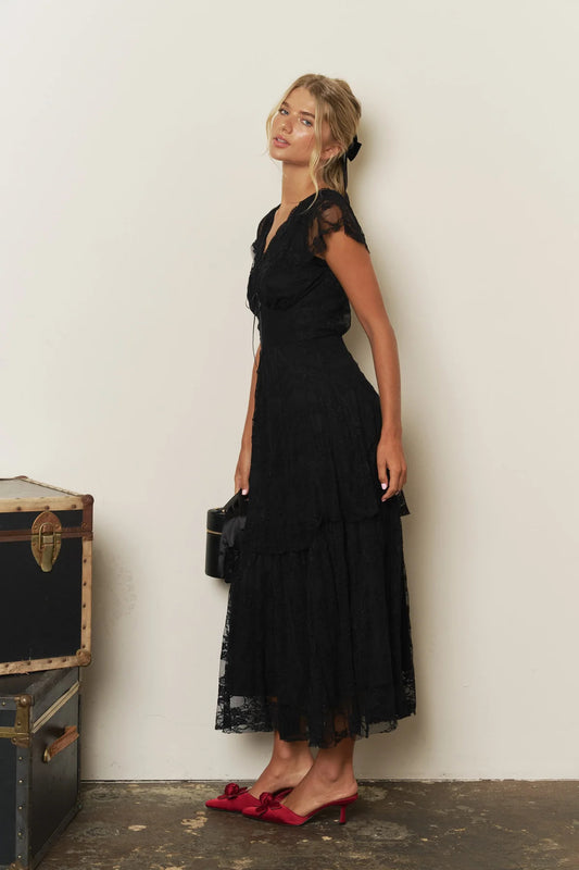 Cap Sleeve Lace Dress