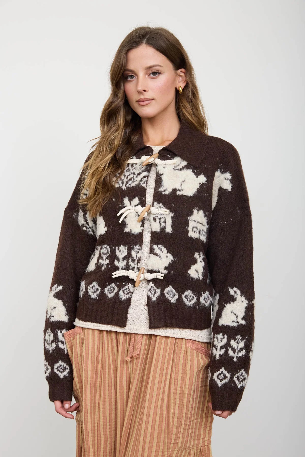 Bunny Toggle Button Cardigan