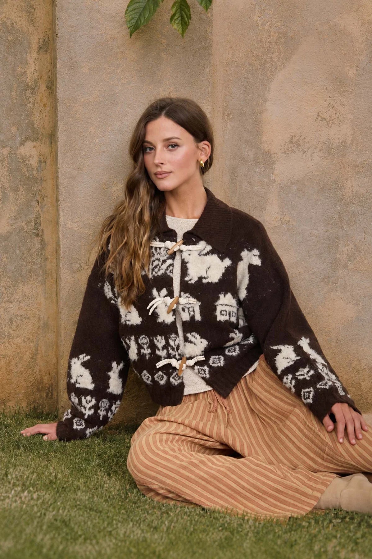 Bunny Toggle Button Cardigan